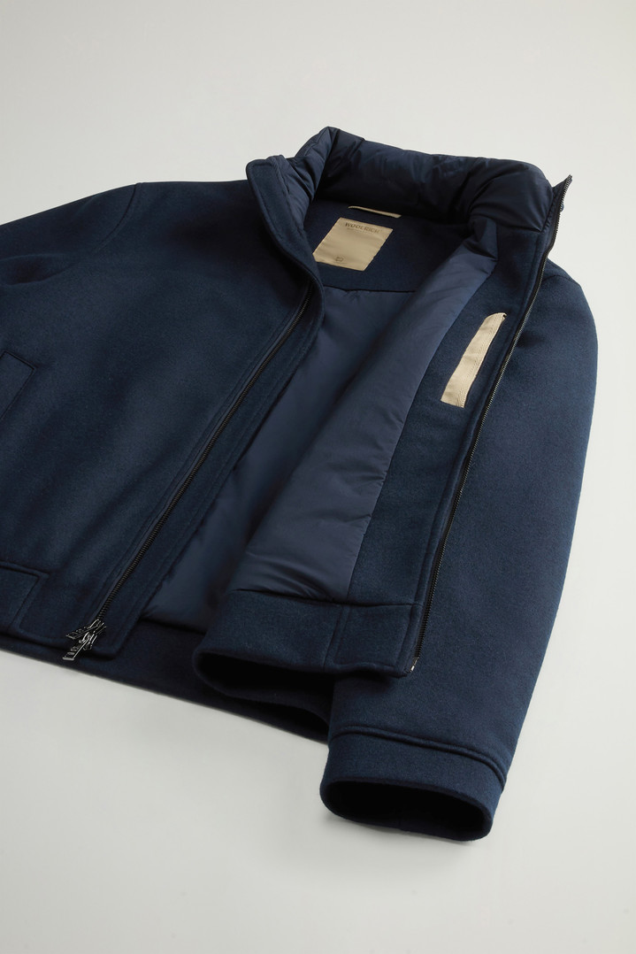 Lewis Bomber Jacket in Wool and Cotton Blend Blue photo 8 | Woolrich