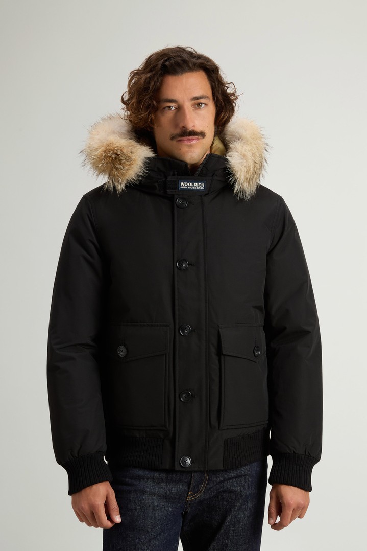 Padded Polar bomber jacket in Ramar Cloth with hood Black photo 1 | Woolrich