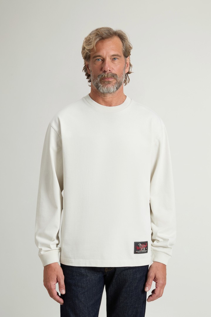 Langarmoberteil aus reiner Baumwolle Weiß photo 1 | Woolrich