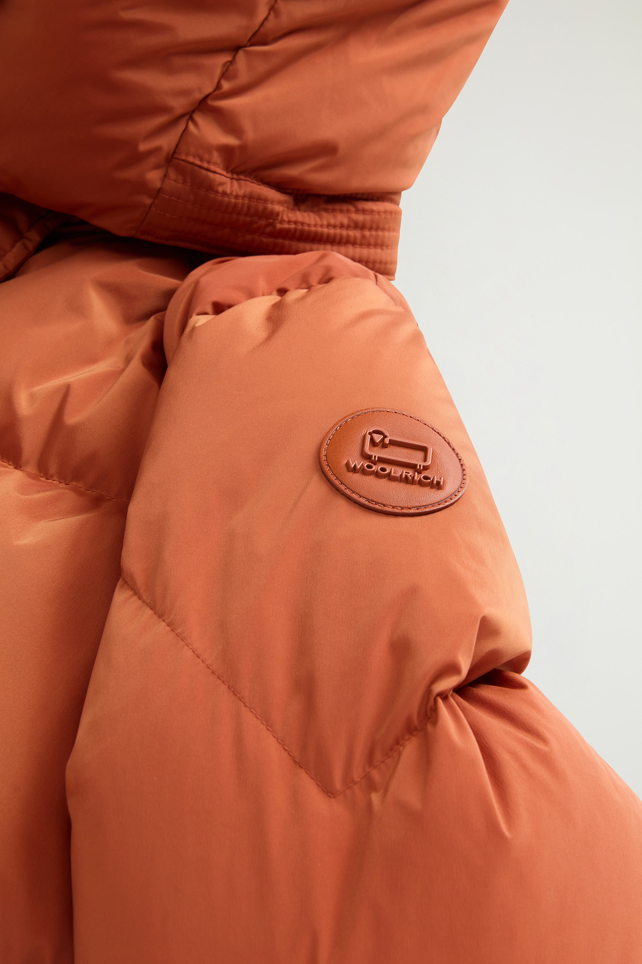 Aurora Long Parka in Stretch Nylon Brown photo 8 | Woolrich