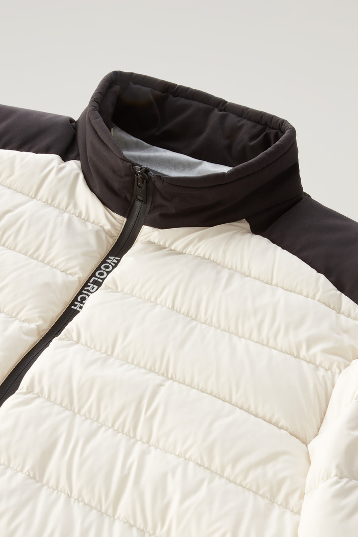 Bering Tech Lightweight Hybrid Down Jacket in Microfibre White photo 3 | Woolrich