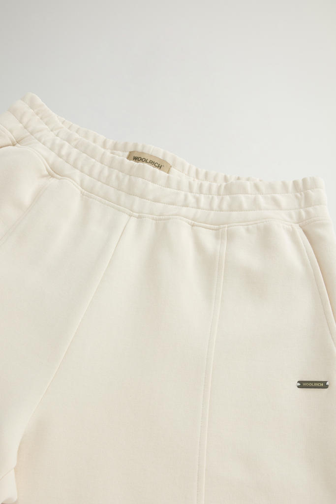 Wide-Leg Pants in Cotton-Blend Interlock White photo 4 | Woolrich