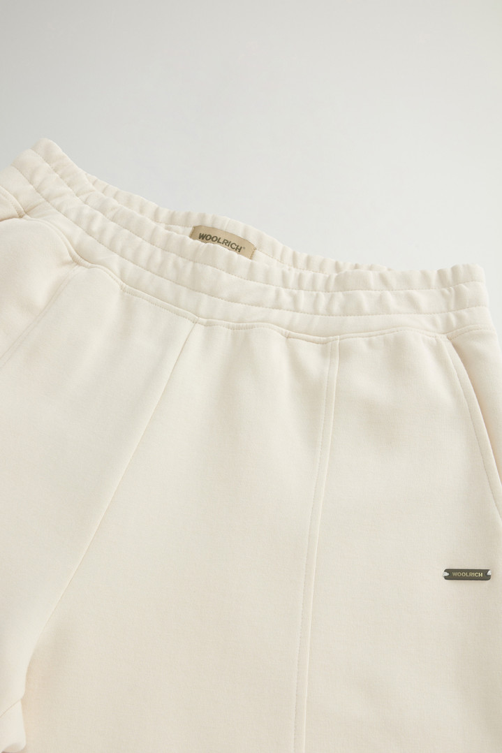 Wide-Leg Pants in Cotton-Blend Interlock White photo 4 | Woolrich