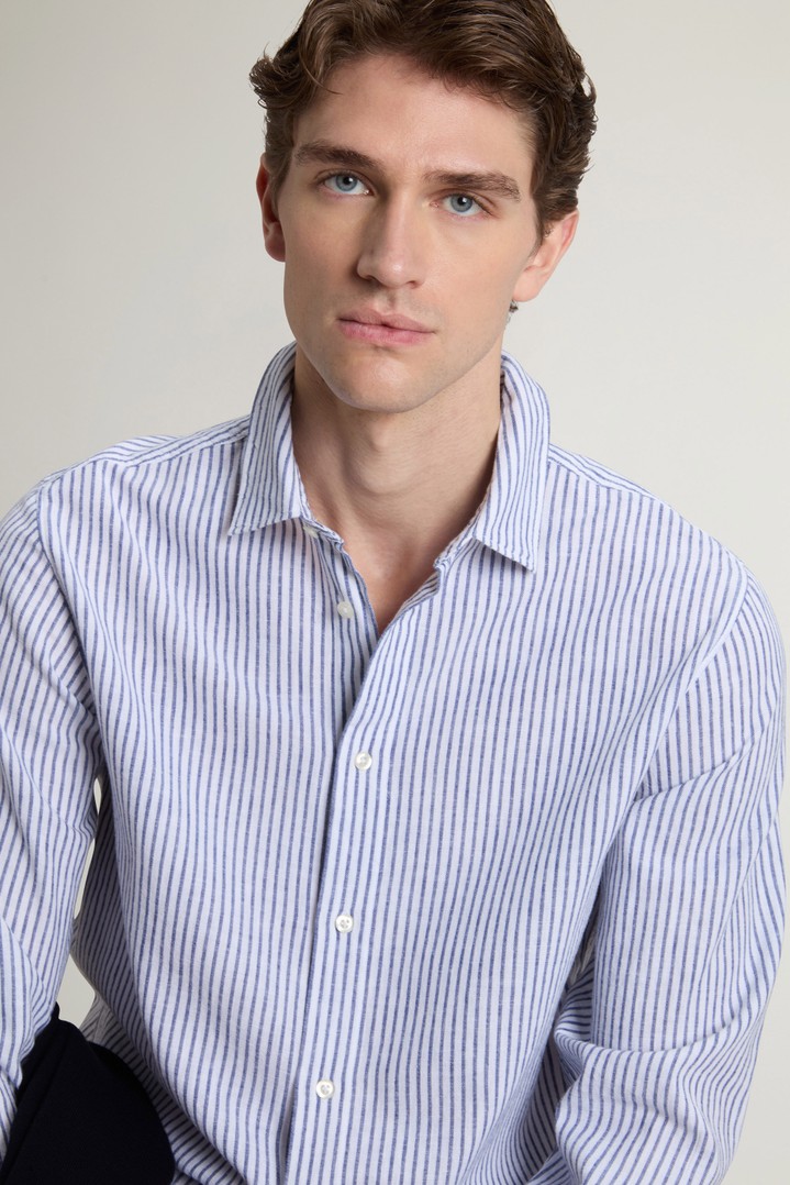 LINEN SHIRT YD Blue photo 4 | Woolrich