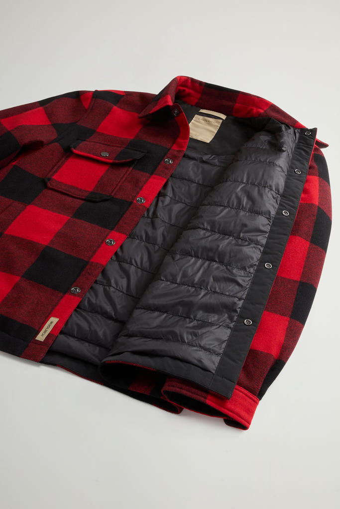 WOOL CHECK ALASKAN SHIRT JACKET Red photo 8 | Woolrich