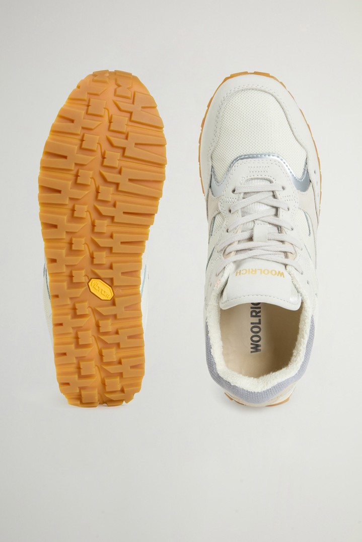 Gravel Sneakers in Nylon with Leather and Suede Inserts White photo 4 | Woolrich
