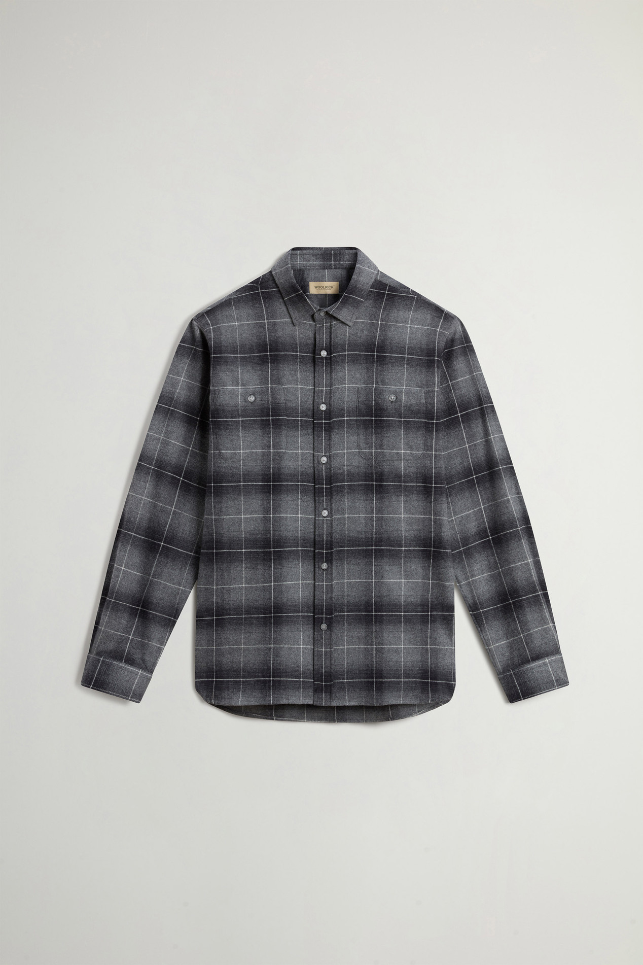 Pure Cotton Flannel Checked Shirt Gray photo 5 | Woolrich