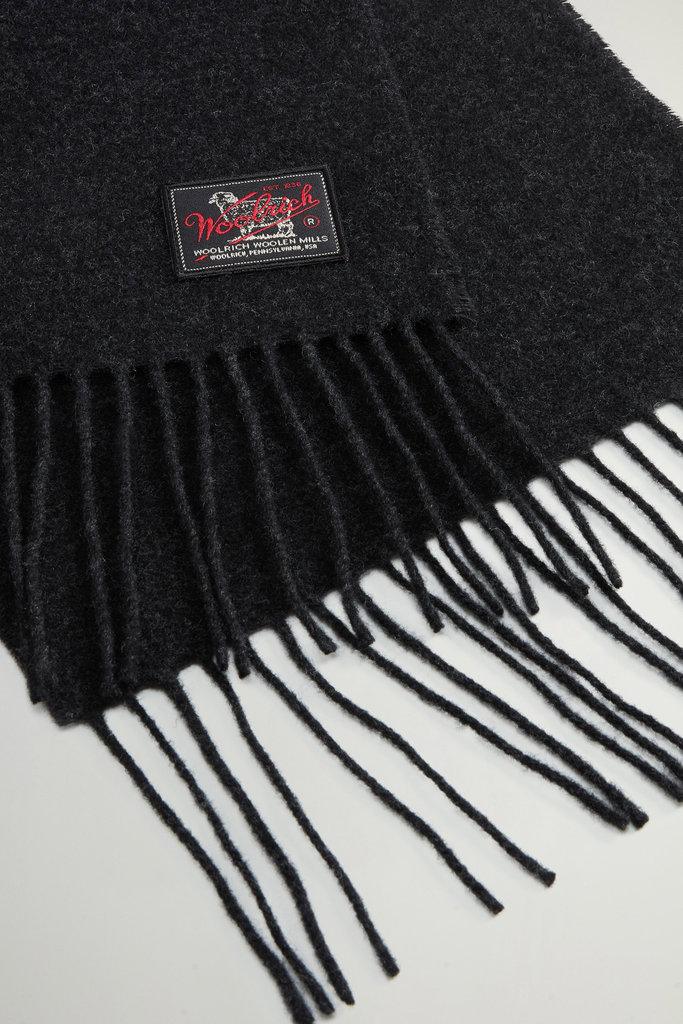 Checked Scarf in Pure Wool Green photo 3 | Woolrich