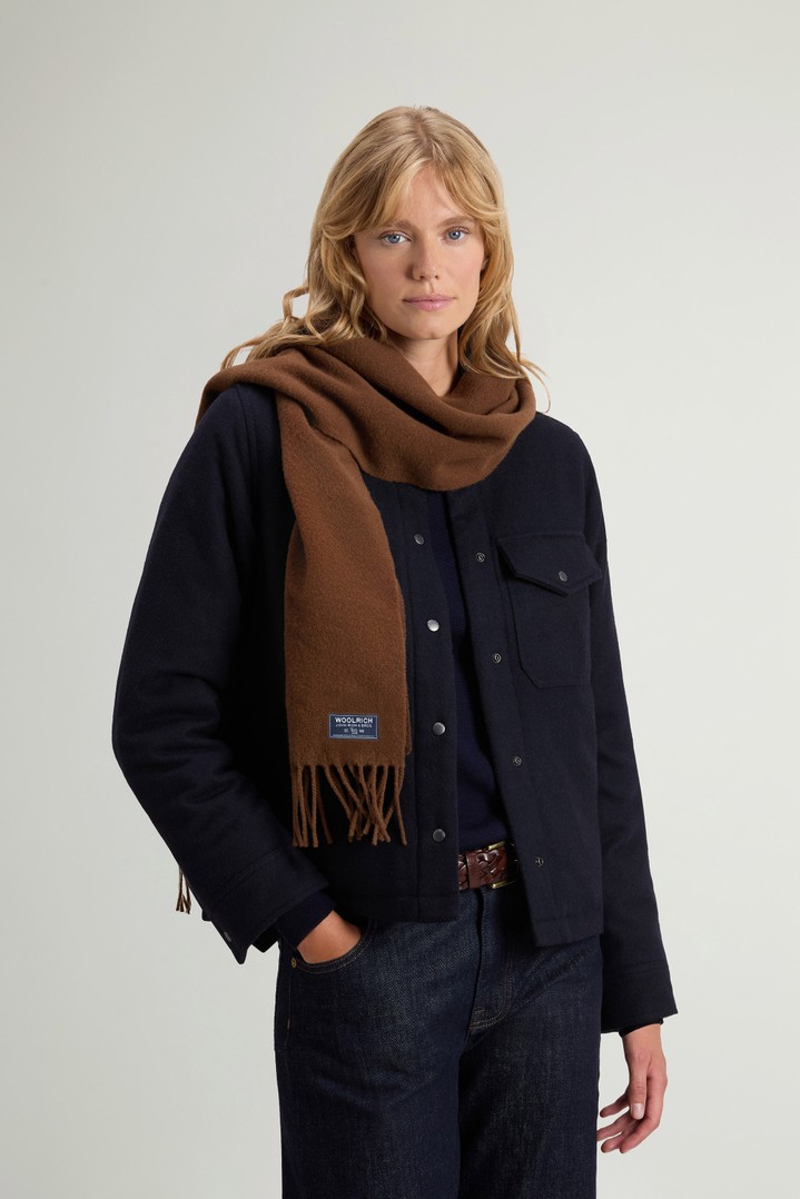 Pure Virgin Wool Scarf Brown photo 1 | Woolrich