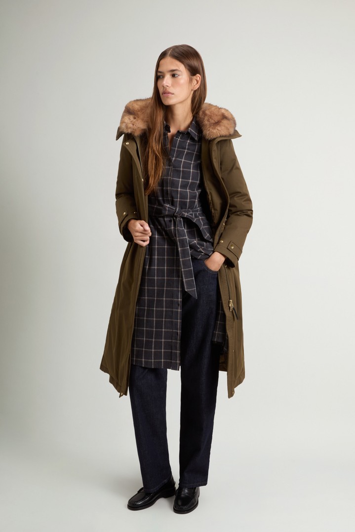 BEST COTTON FAUX FUR PARKA Vert photo 2 | Woolrich