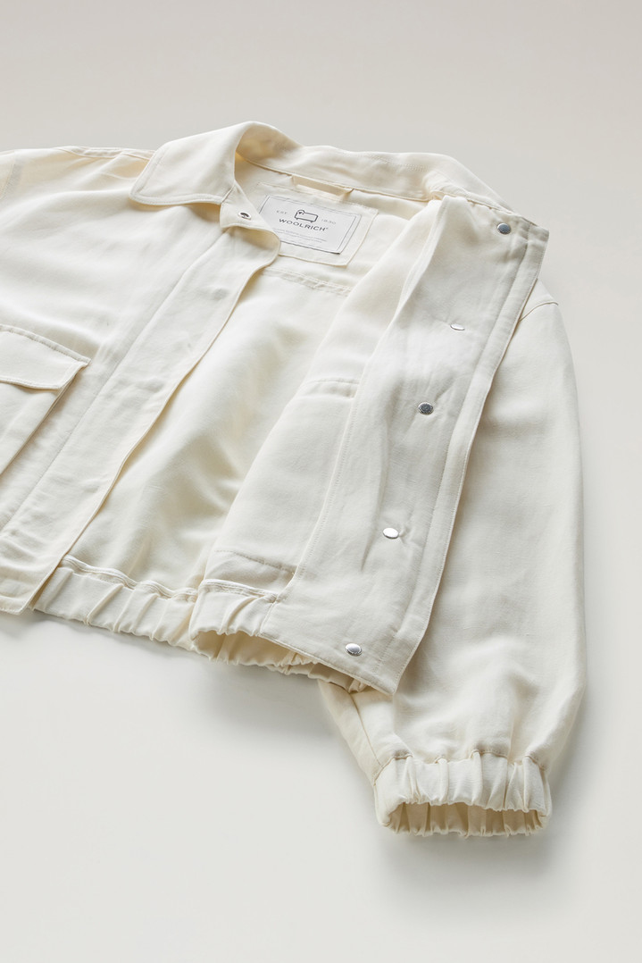 Bomber Jacket in Linen Blend White photo 5 | Woolrich