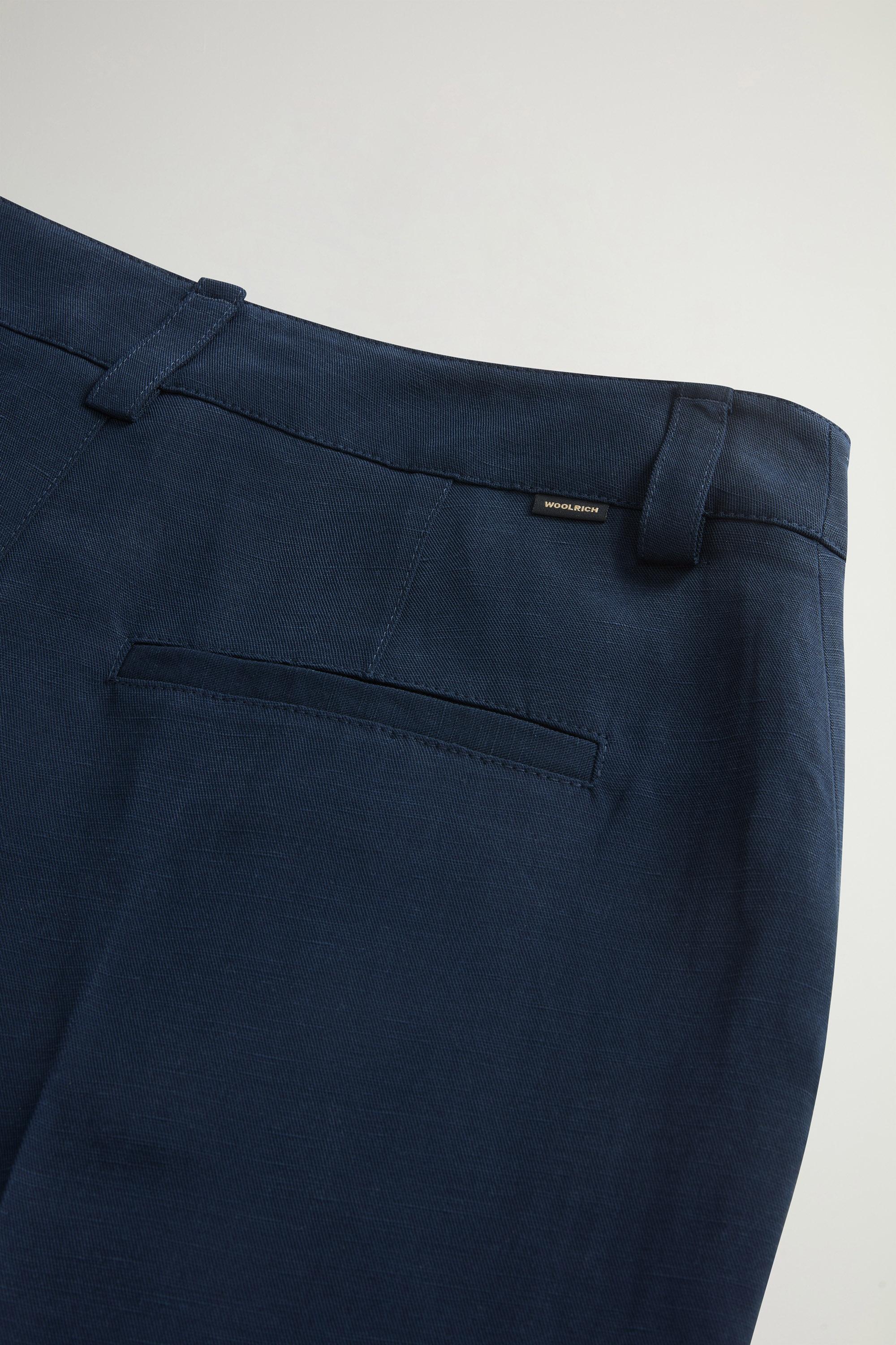LYOCELL LINEN PANTS Blue photo 5 | Woolrich