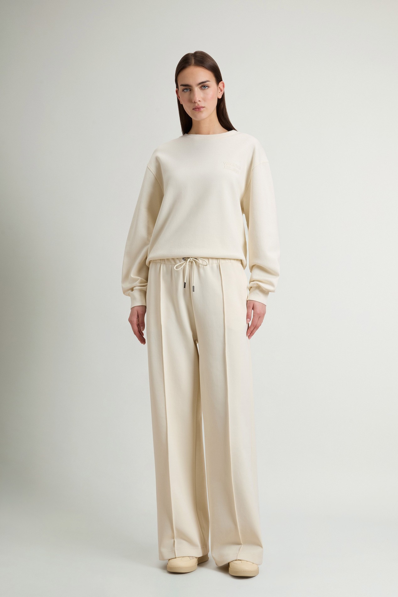 Pants in Cotton-Blend Interlock White photo 1 | Woolrich