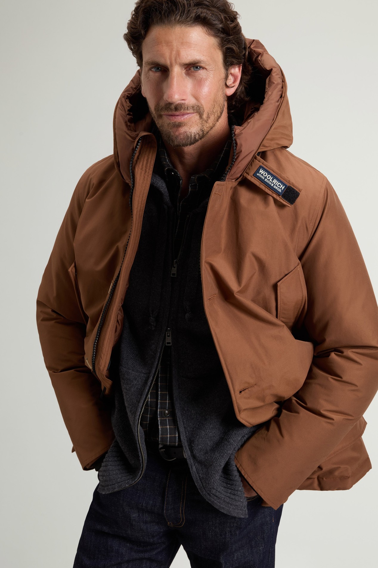 Arctic Parka in Ramar Cloth Brown photo 4 | Woolrich