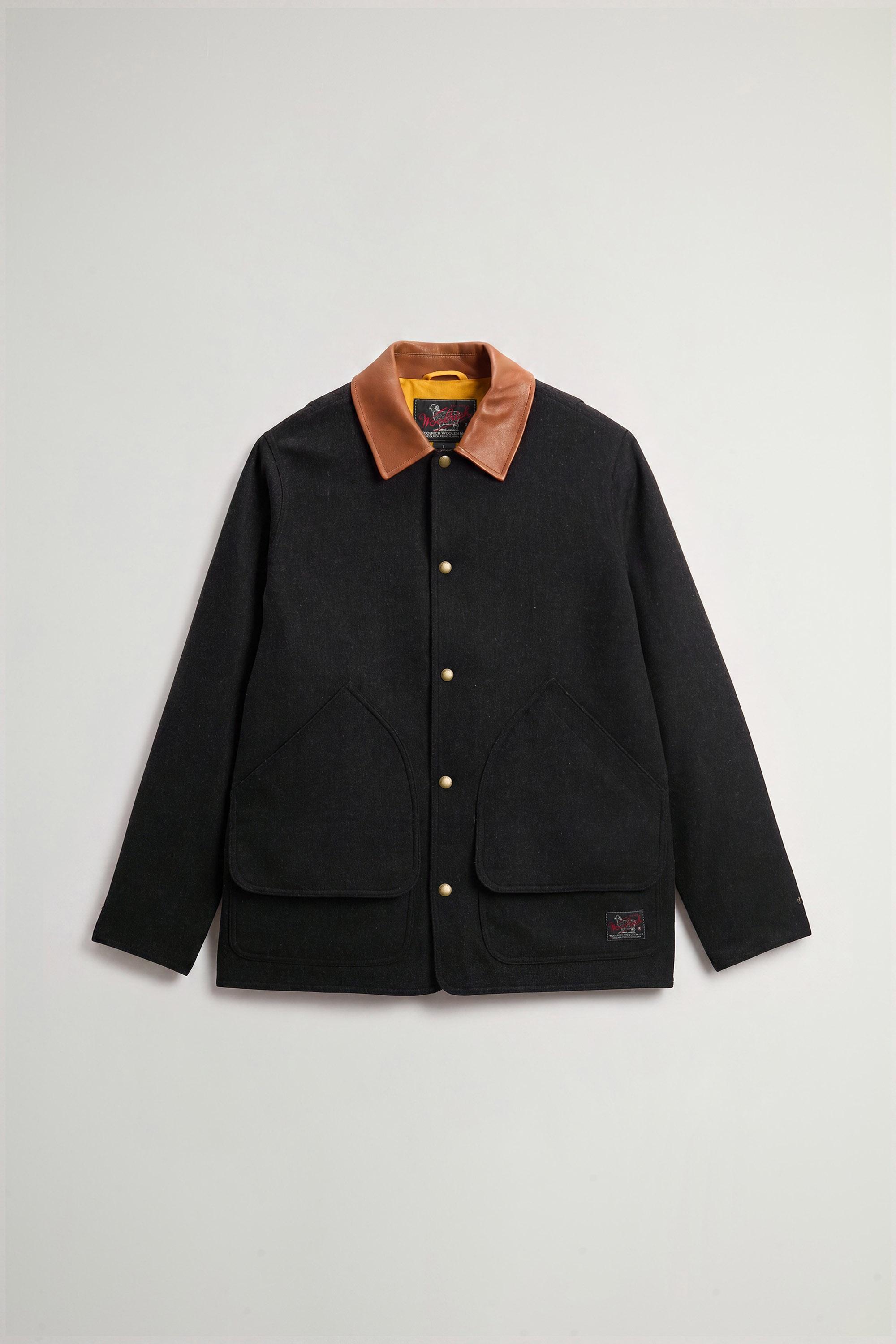Manteau Barn en laine italienne mélangée Noir photo 5 | Woolrich