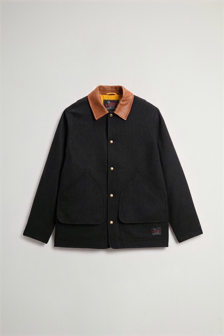 Manteau Barn en laine italienne mélangée Noir photo 5 | Woolrich