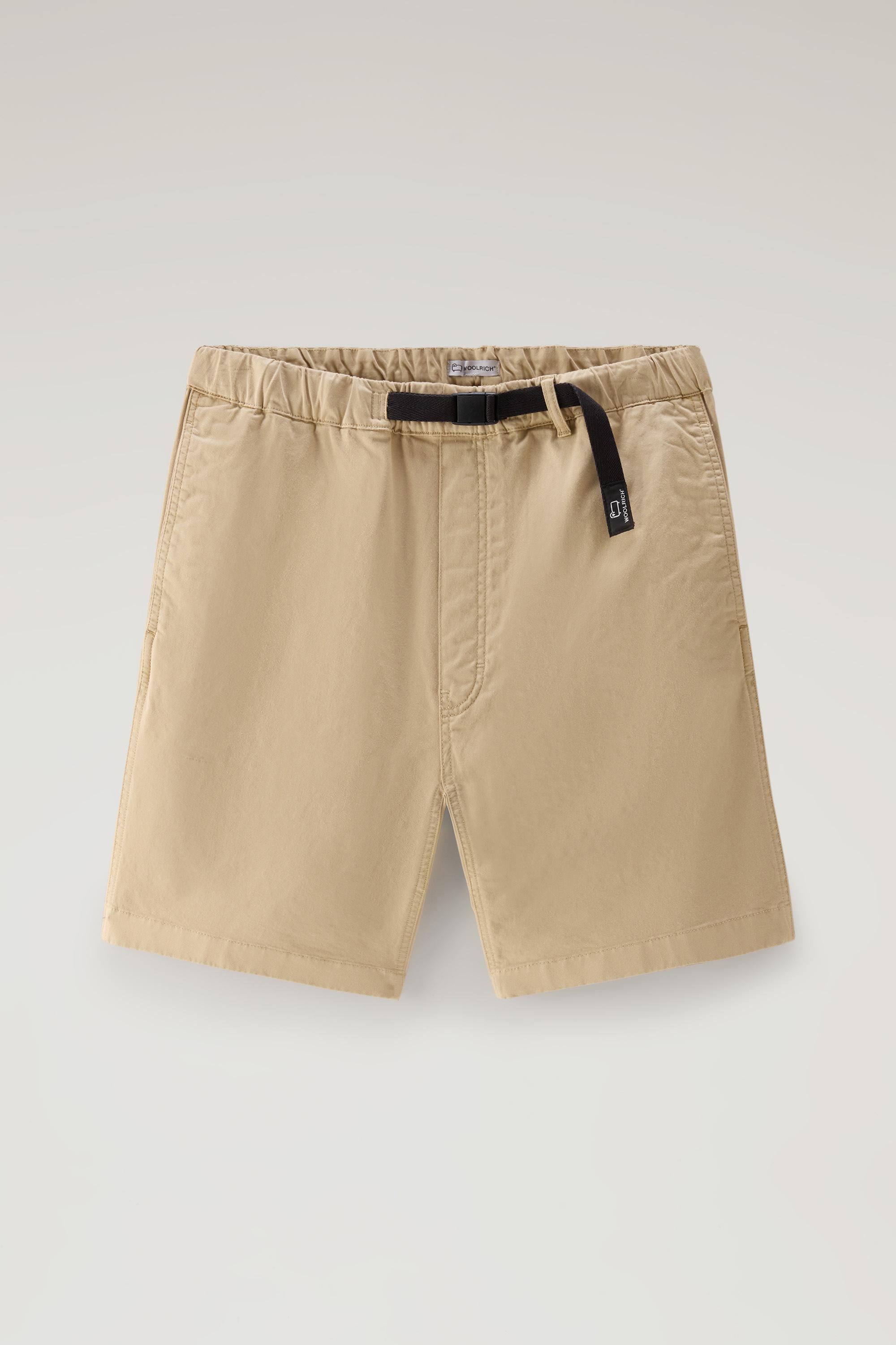 Garment-Dyed Chino Shorts in Stretch Cotton Beige photo 1 | Woolrich
