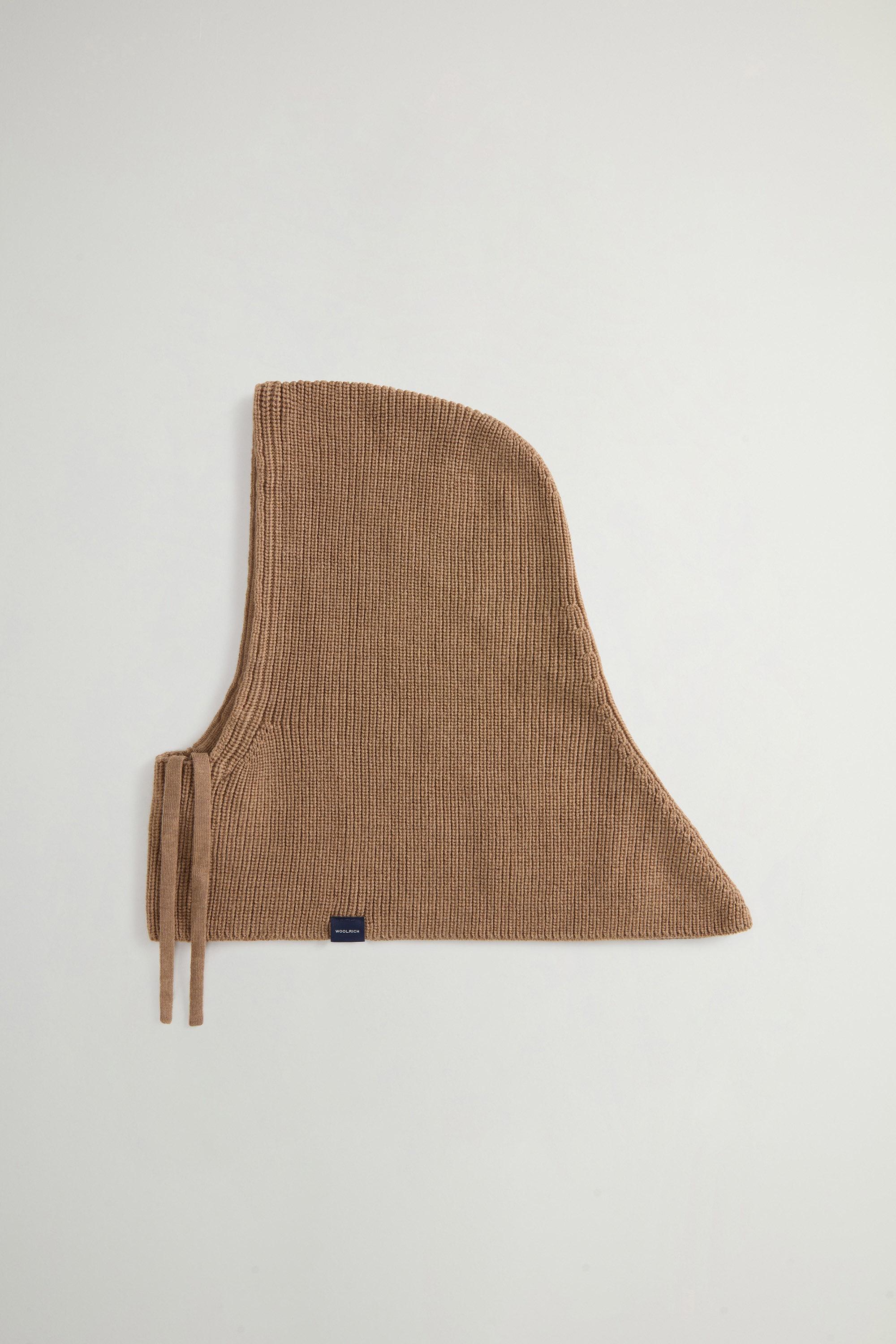 Cagoule en pure laine vierge Mérinos Beige photo 1 | Woolrich