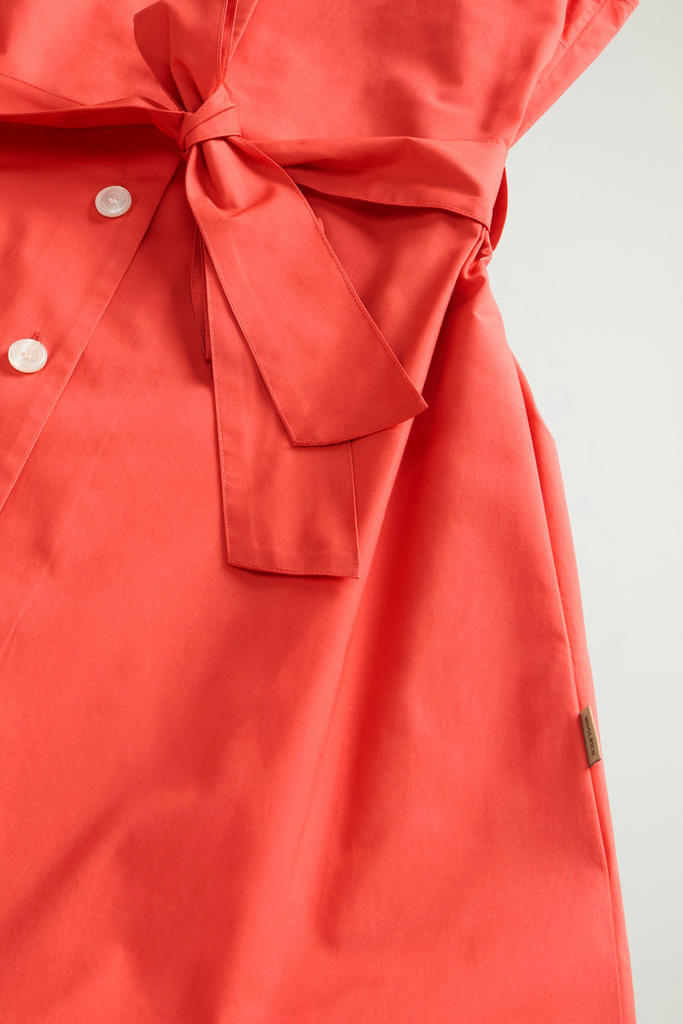 COTTON POPLIN SHIRT DRESS Red photo 6 | Woolrich