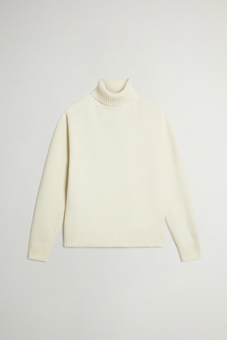 Pullover aus reiner Schurwolle mit hohem Kragen Weiß photo 1 | Woolrich