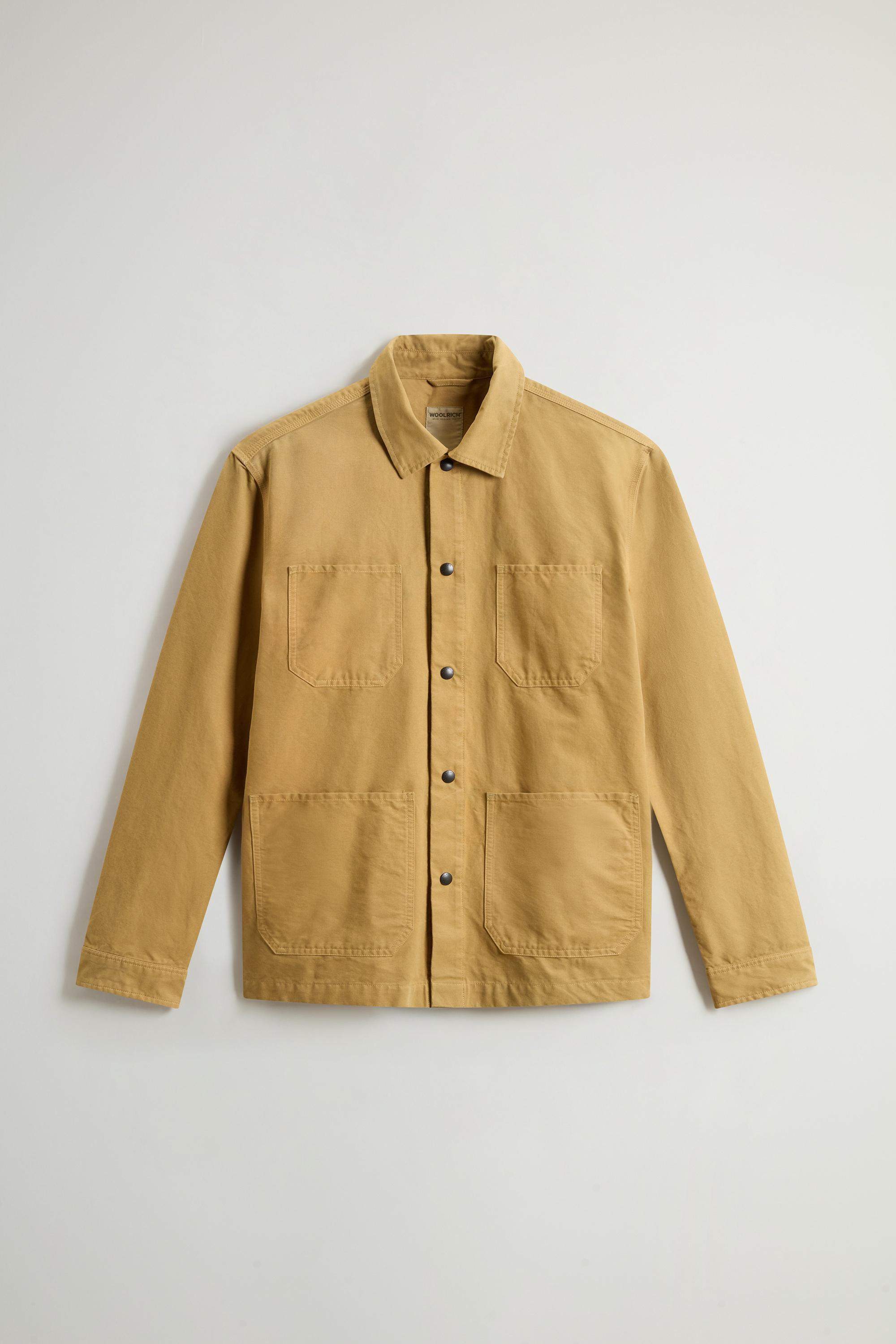Garment-Dyed Pure Cotton Canvas Overshirt Beige photo 5 | Woolrich