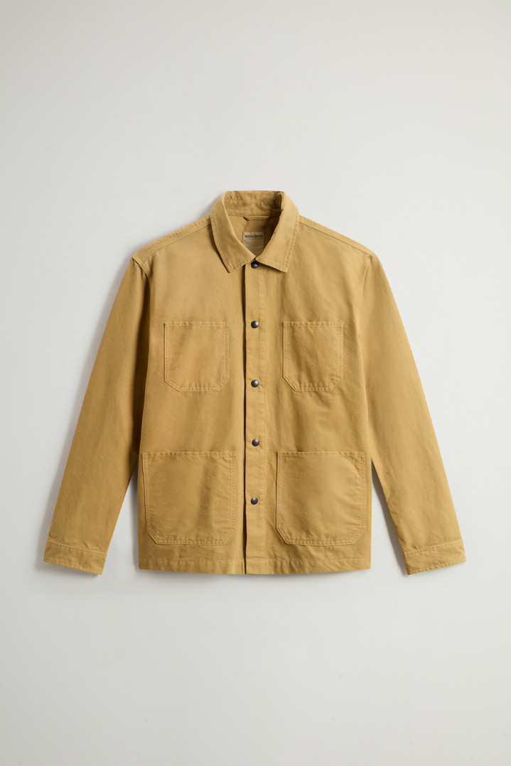 Garment-Dyed Pure Cotton Canvas Overshirt Beige photo 5 | Woolrich