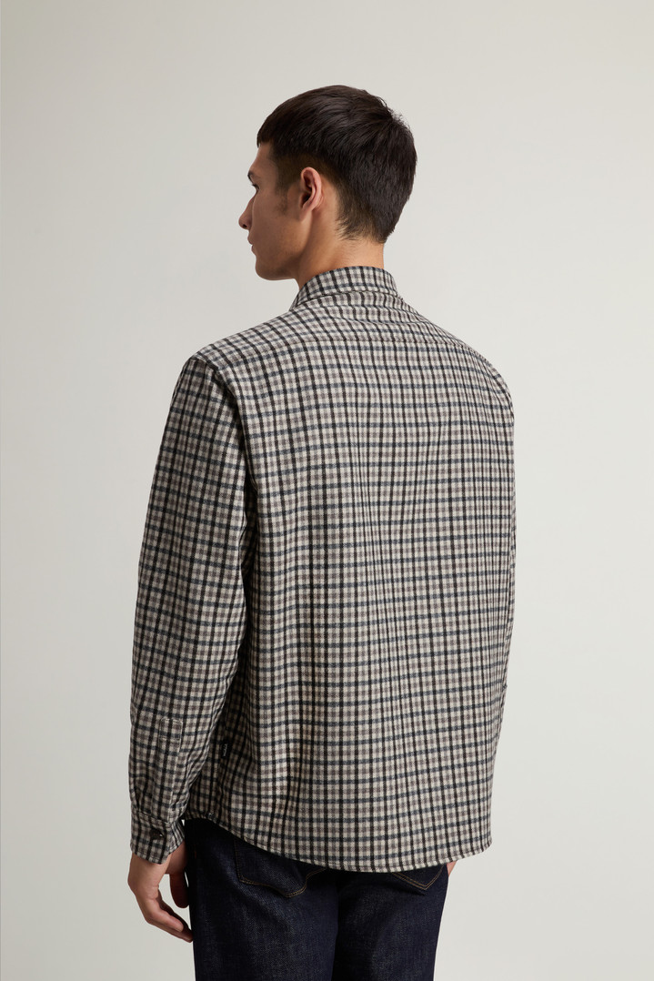 Wool Blend Oxbow Flannel Overshirt - Made in USA Multicolor photo 3 | Woolrich