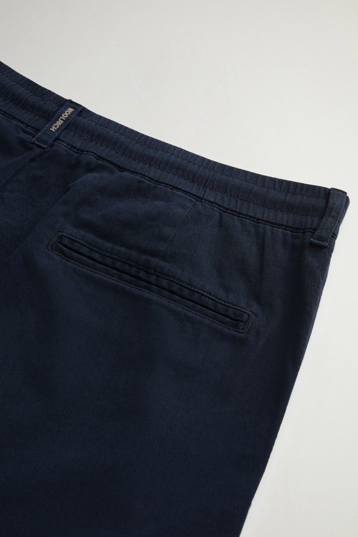 LINEN BLEND MILTON SHORT GD Blue photo 5 | Woolrich
