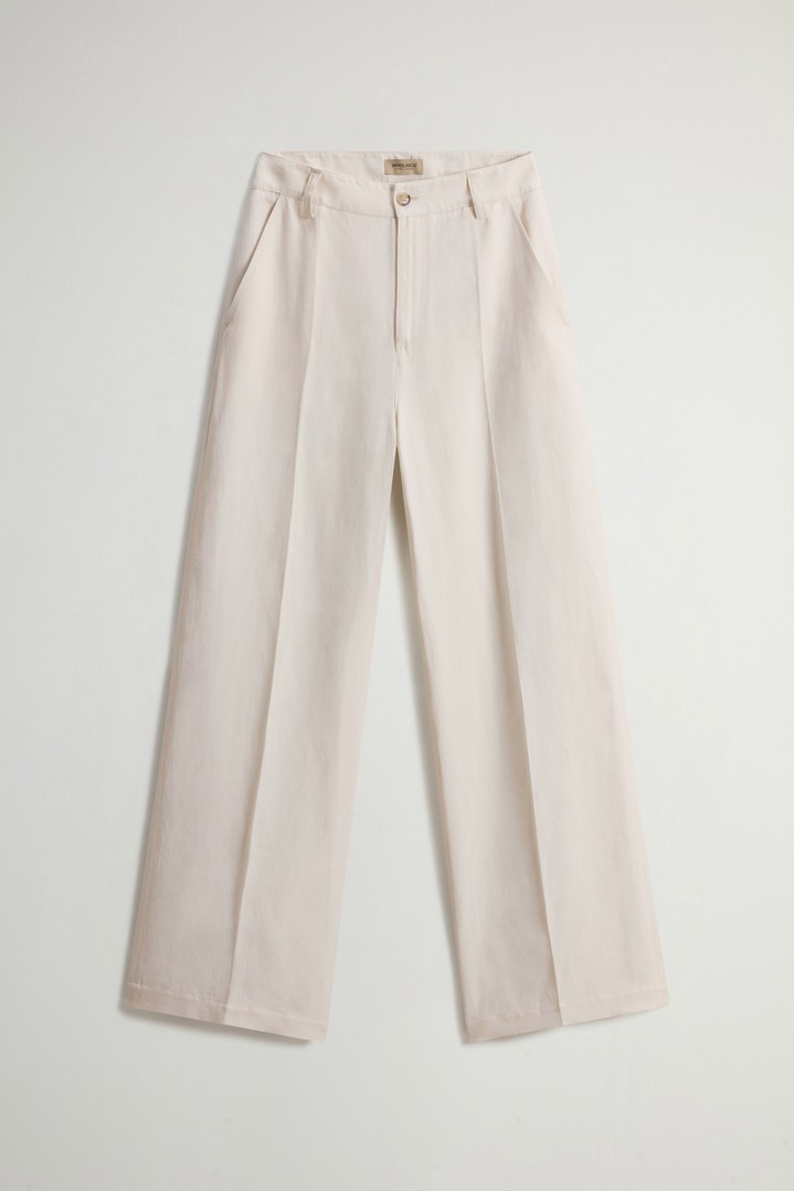 LYOCELL LINEN PANTS White photo 3 | Woolrich