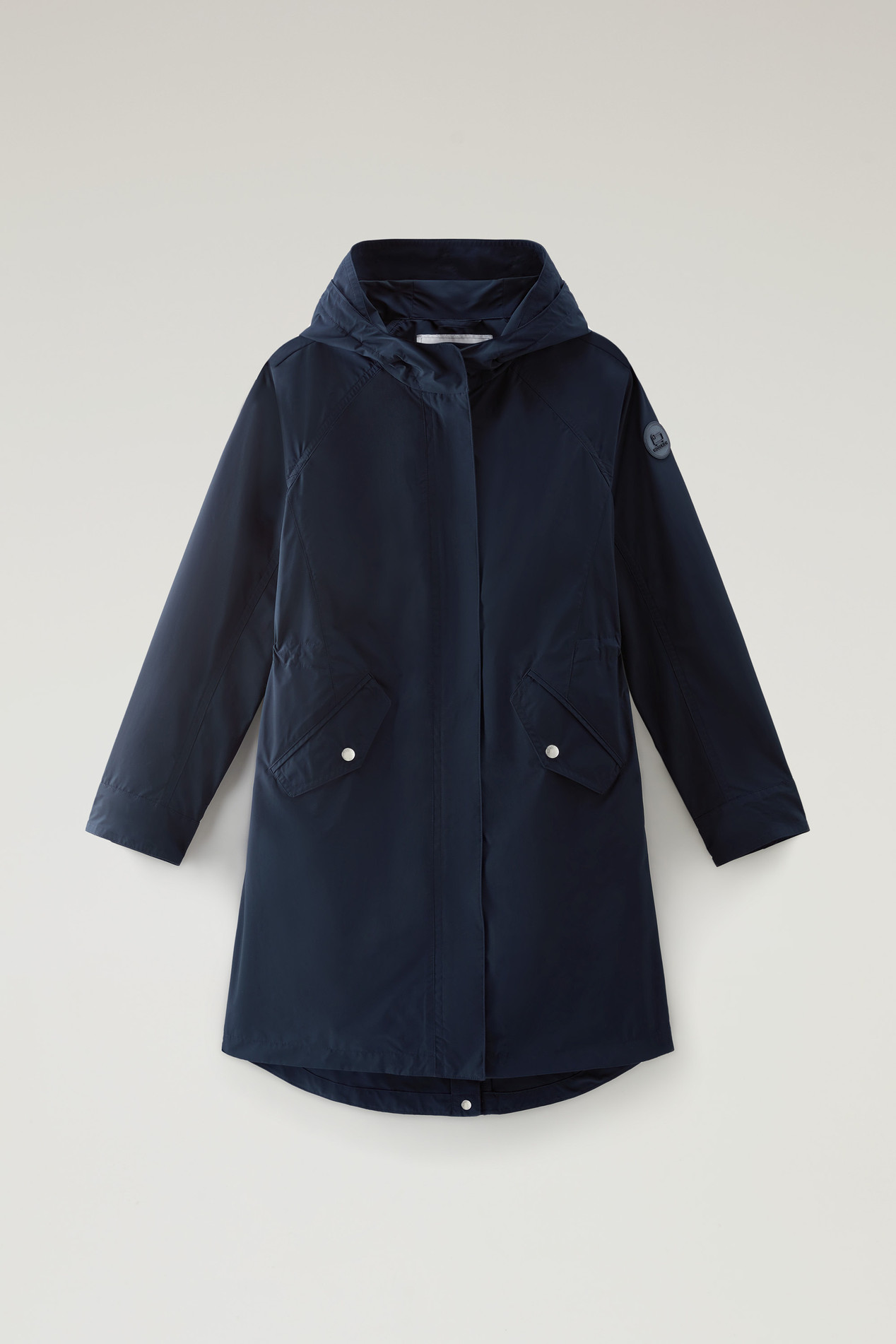 Long Summer Parka in Urban Touch Fabric with Hood Blue photo 1 | Woolrich