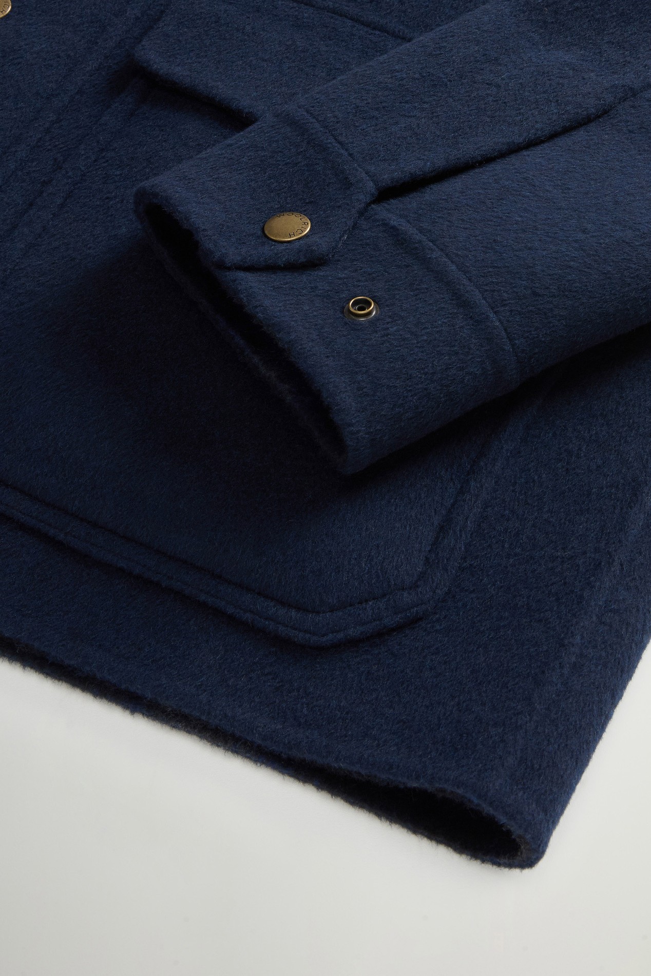 Checked Overshirt in Wool Blend Blue photo 3 | Woolrich
