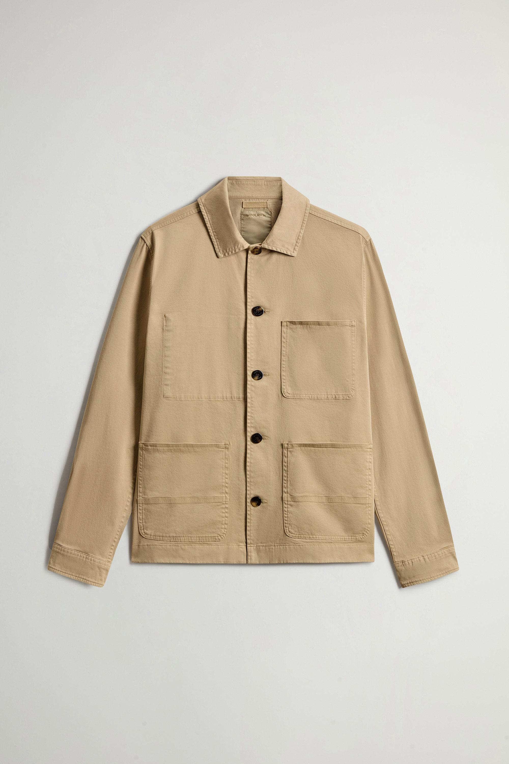 Garment-Dyed Chore Overshirt in Cotton Twill Beige photo 5 | Woolrich