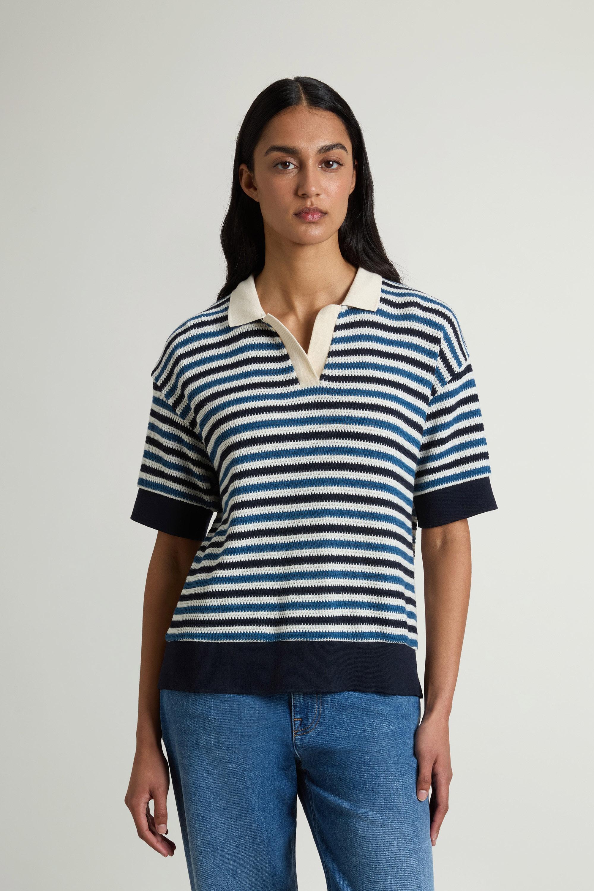 Polo Shirt in Striped Cotton Blend Multicolor photo 1 | Woolrich