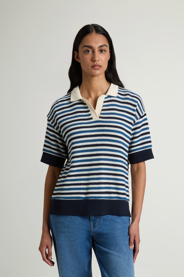 STRIPED JERSEY POLO Multicolor photo 1 | Woolrich