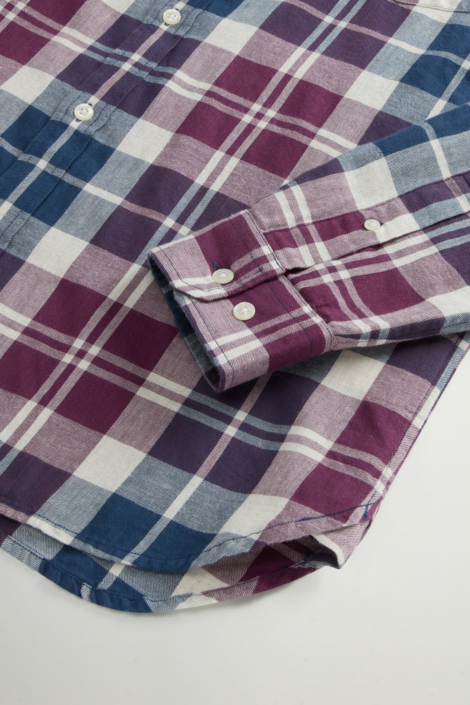 Pure Madras Cotton Flannel Checked Shirt Multicolor photo 7 | Woolrich