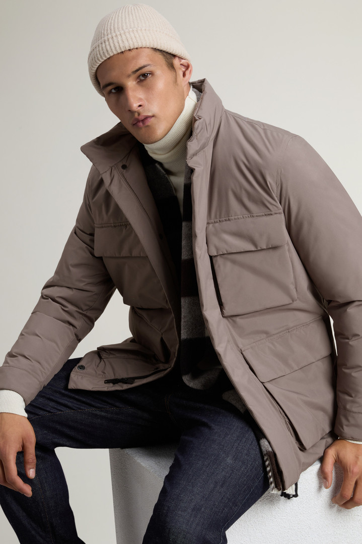 Cloud Jacket with Stand-Up Collar Brown photo 4 | Woolrich