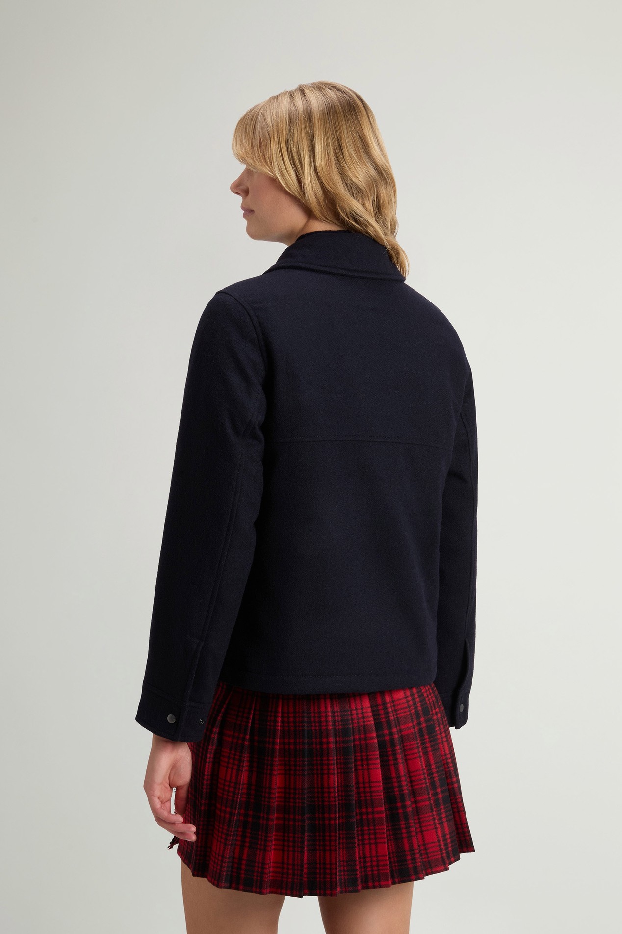 Padded Alaskan Overshirt in Recycled Italian Wool Blend Blue photo 3 | Woolrich