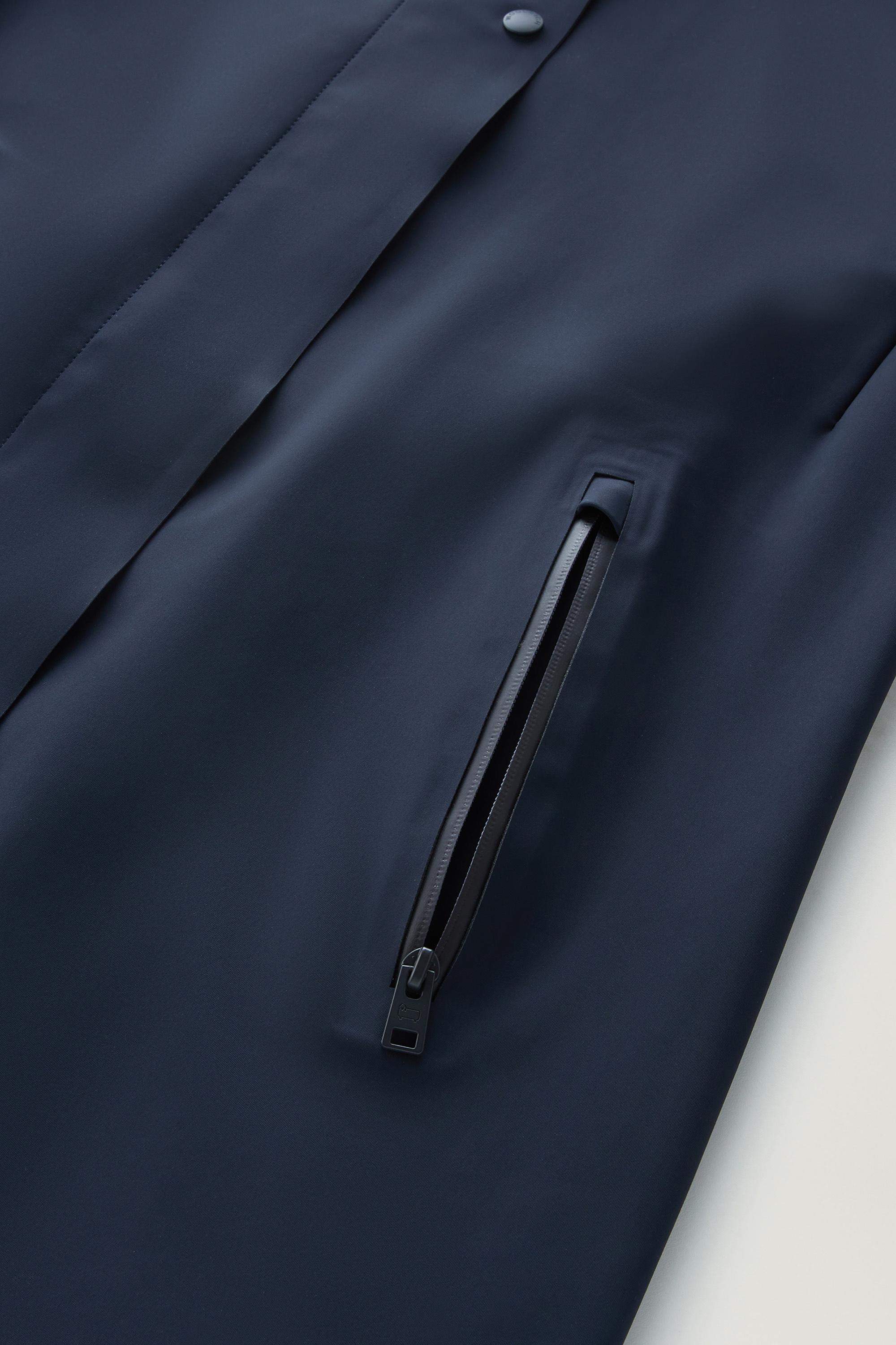 High Tech Nylon Trench Coat with Detachable Hood Blue photo 6 | Woolrich