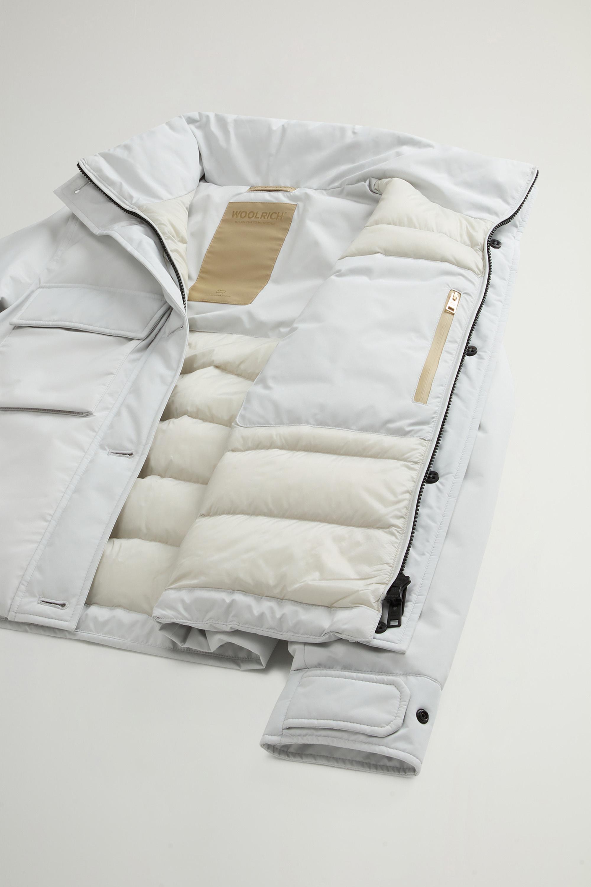 Cloud Jacket with Stand-Up Collar and Packable Hood Gray photo 8 | Woolrich