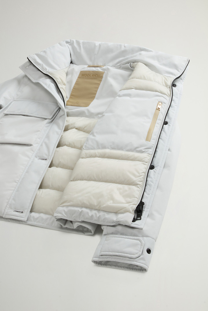 Cloud Jacket with Stand-Up Collar and Packable Hood Gray photo 8 | Woolrich