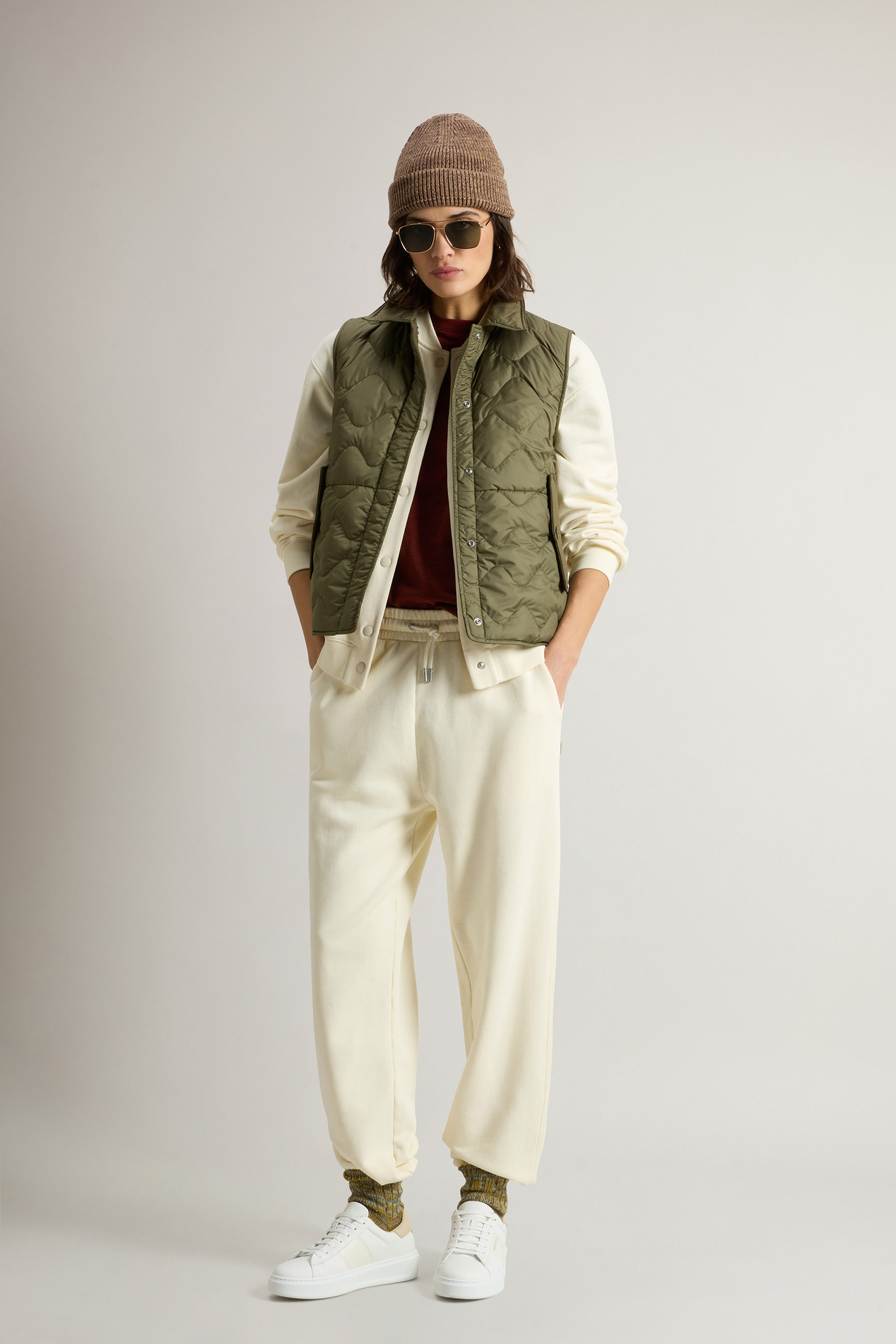 Quilted Microfiber Heritage Vest Green photo 2 | Woolrich