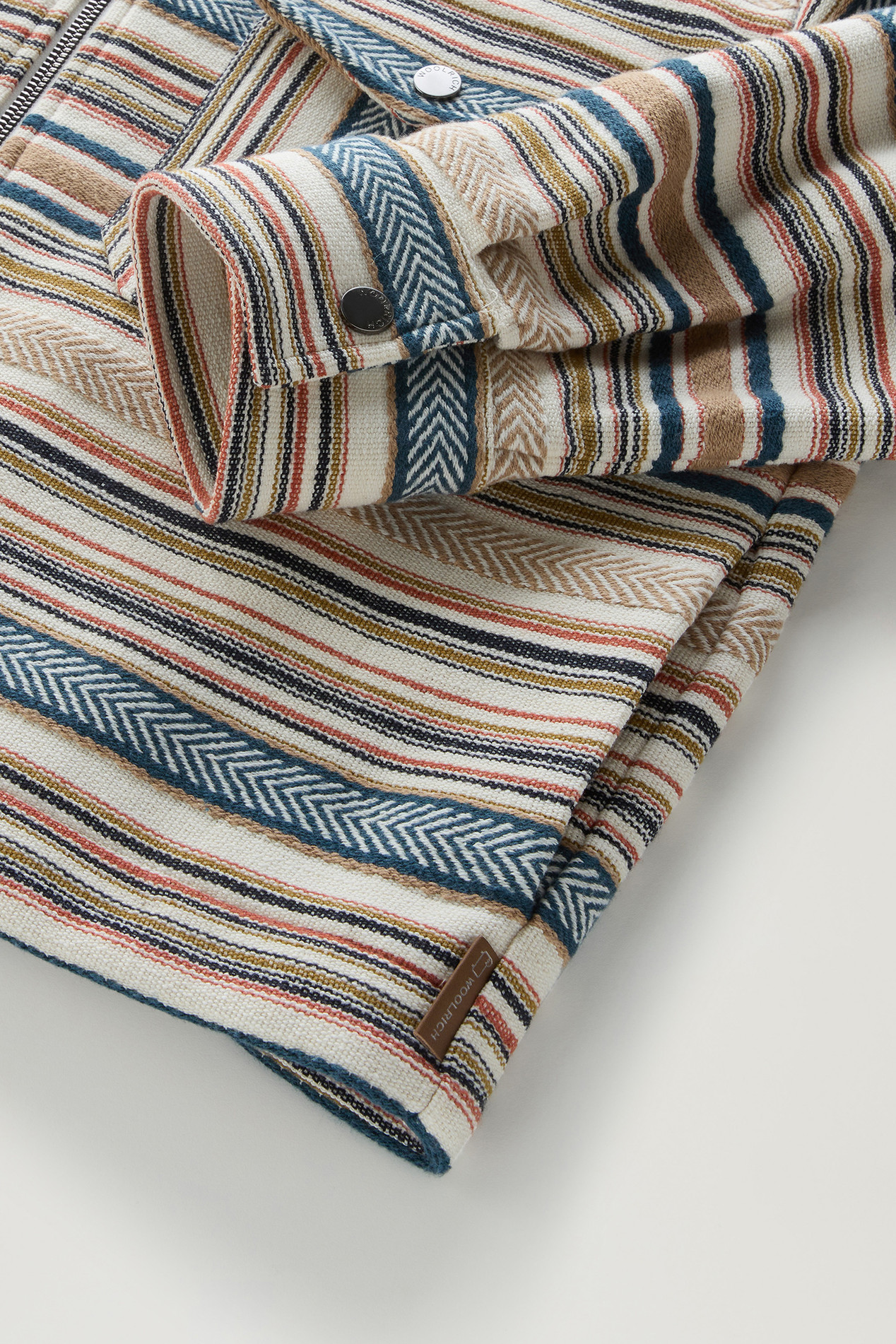 Gentry Overshirt in Manteco Recycled Cotton Fleece Multicolor photo 3 | Woolrich