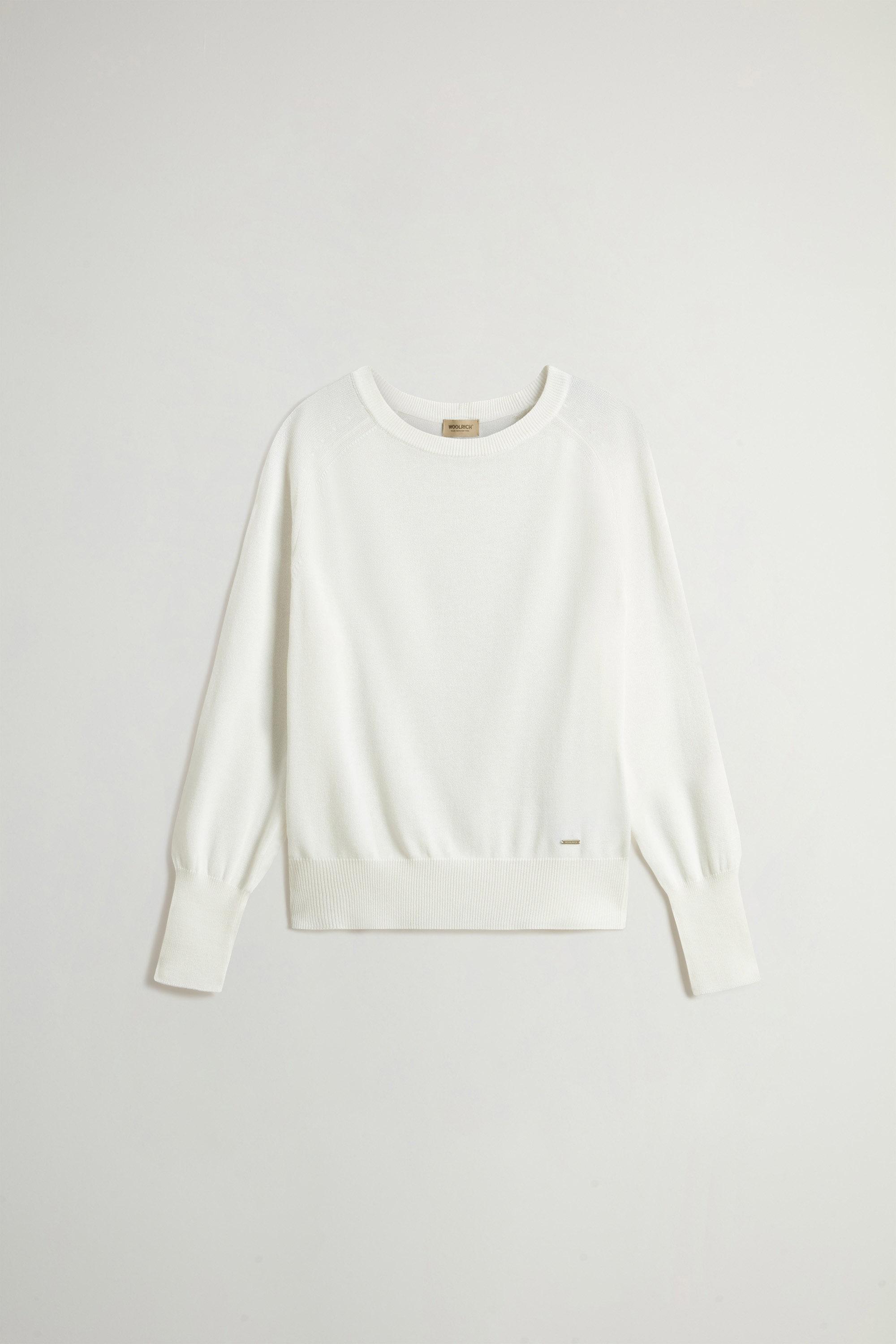 Crewneck Sweater in Cotton Blend White photo 5 | Woolrich