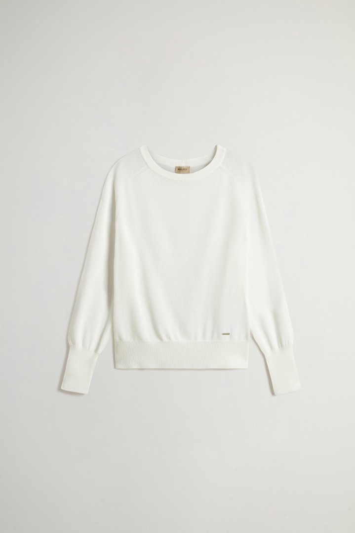 Crewneck Sweater in Cotton Blend White photo 5 | Woolrich
