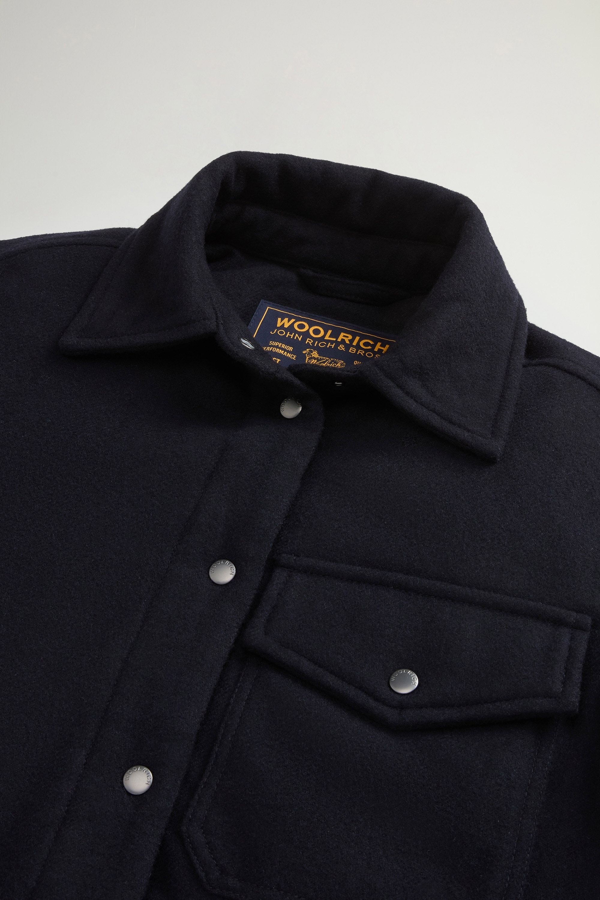 Padded Alaskan Overshirt in Recycled Italian Wool Blend Blue photo 6 | Woolrich