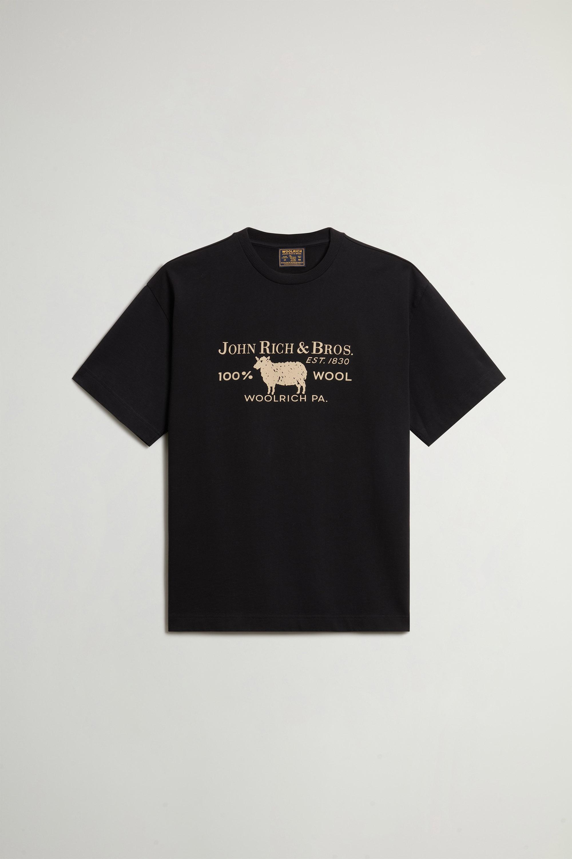 HEAVY JERSEY GRAPHIC T-SHIRT Black photo 5 | Woolrich