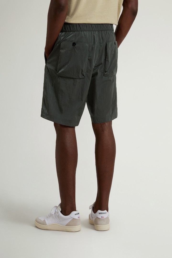 SHINY NYLON SHORTS Green photo 2 | Woolrich