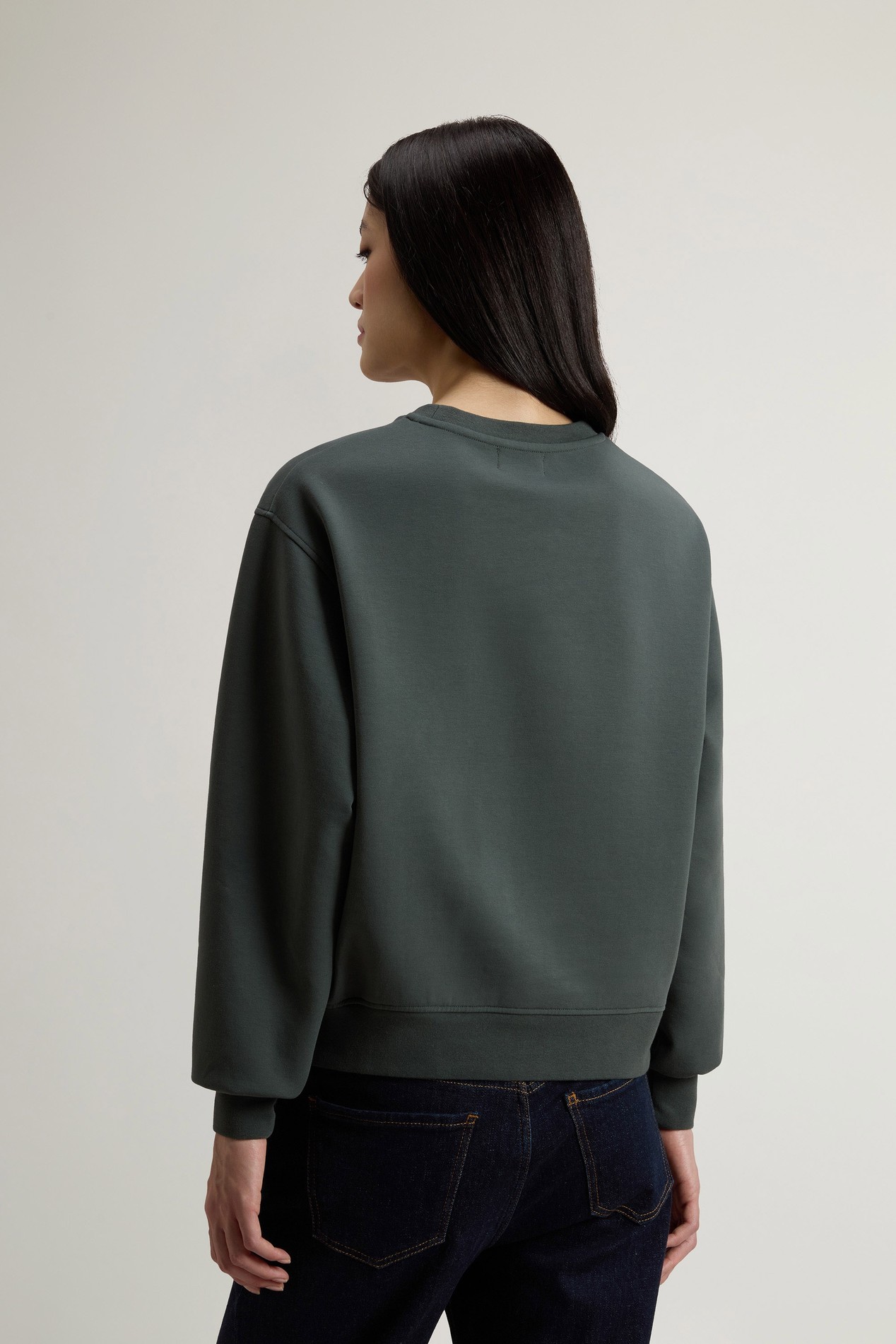 INTERLOCK CREWNECK Green photo 3 | Woolrich