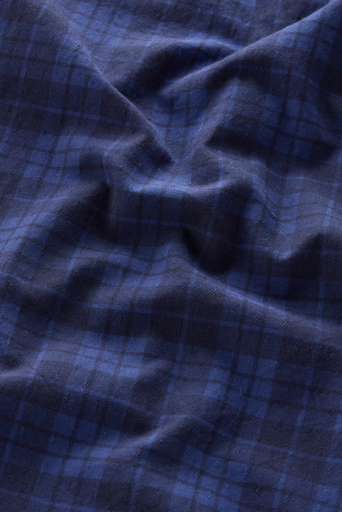 Pure Cotton Checked Shirt with Chest Pocket Blue photo 5 | Woolrich