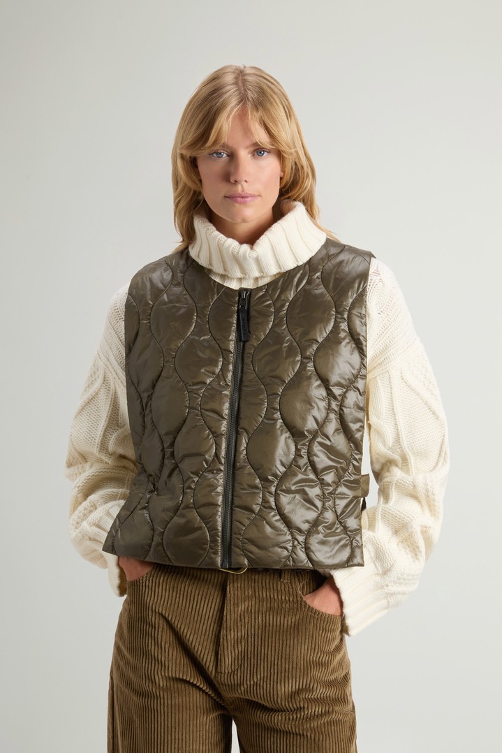 Packable Quilted Vest in Urban Light Nylon Green photo 1 | Woolrich